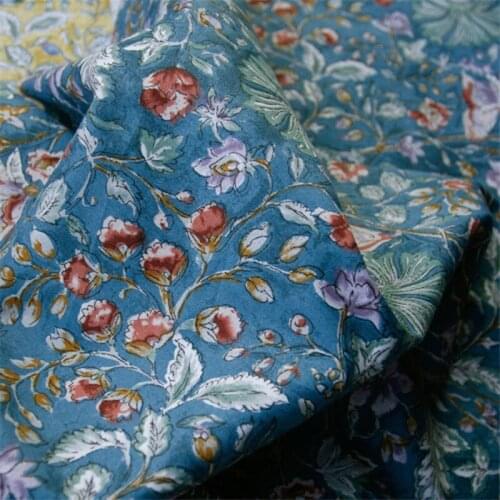 KDF14 Butterfly Blue Cotton Fabric,Girls' Summer Shirts,Dresses,Curtains, Cushions,Girls Bedding Clothes,DIY Fabric Materials