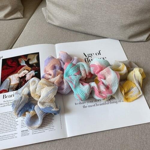Colorful hair scrunchies elastic hiar bands headwear hair accessories