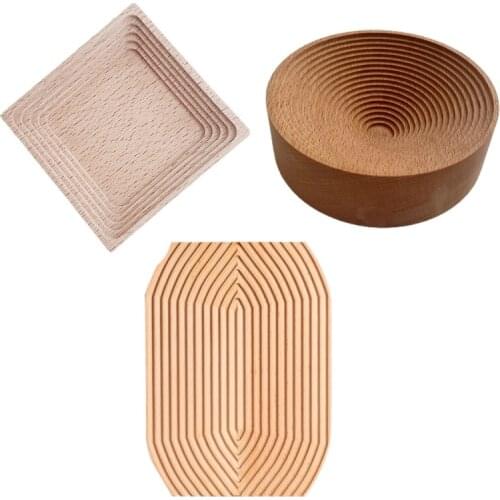 Square Creative Breadboard Tray Round/Diamond/Square Wooden Bread Plate Dessert Decoration Placement Plate Art Furnishing Mold