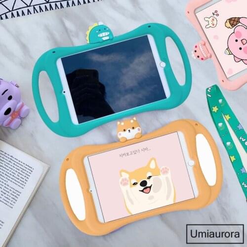 Cartoon Kids Safe Case for IPad 6th 9.7 2017 2018 Mini Case for IPad 7th 8th 10.2 Tablet Silicone Stand Funda Cover for Air 2 3