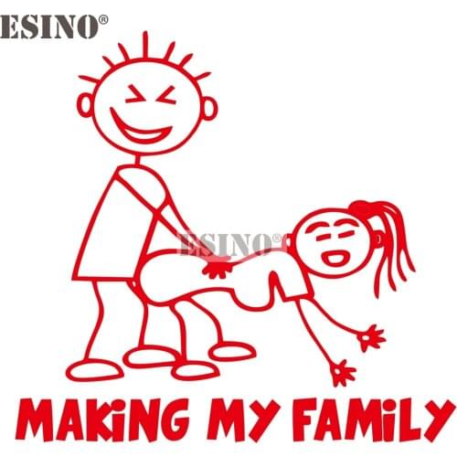 Car Styling Making My Family Funny design Creative Auto Decal Sticker PVC 3D Carving Bumper Body Decal Vinyl