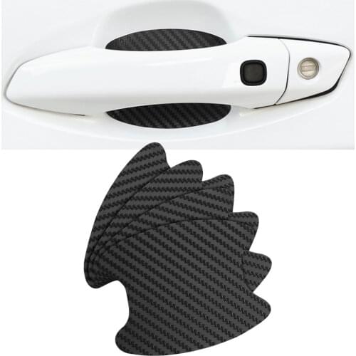Car Door Handle Carbon Fiber Sticker Protection Film for Mitsubishi Ralliart Outlander ASX Mirage Lancer Evolution 10 9 Etc