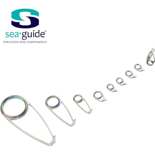 SeaGuide 3.2g TiXOHRS TiXORS-N Titanium RS 9pcs Set Guide Casting Guide Rod Building component Repair fishing pole DIY Accessory
