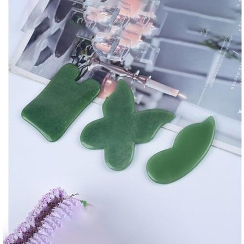 Natural jade scraper massage used for facial chinn melon sand massager spa treatment a variety of shapes can be optional scrapin