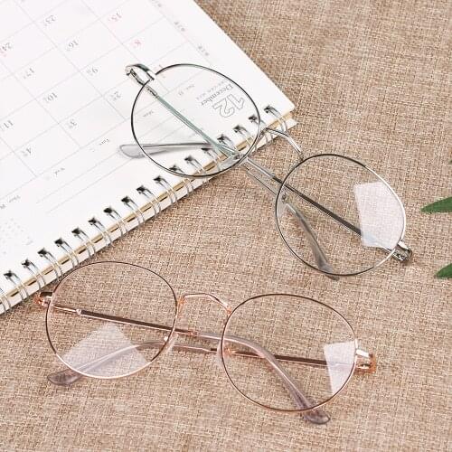 Metal Round Frame Myopia Glasses Vintage Reading Glasses Women Men -1.00~-4.0 Diopter Eyeglasses Vision Care Optical Frames