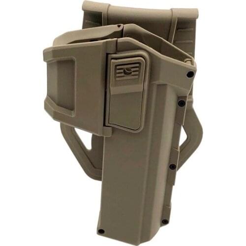 Tactical Movable Pistol Holsters for G17 G18 with Flashlight or Laser Mounted Glock Series Right Hand Waist Gun Holster