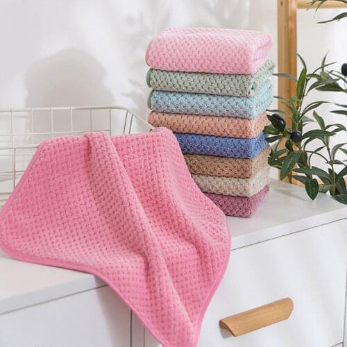 30*30cm Super Absorbent Bathroom Towels Coral Fleece Face Towel Fast Drying Camping Sports Soft Baby Towel Wash Cleaning Tools