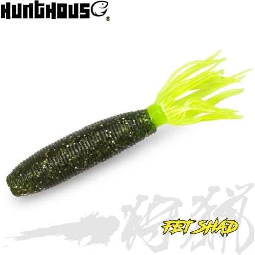 Hunthouse Fat ika soft fishing lure 10cm 10g 4pcs/bag easy shiner shad lures silicone leurre souple fishing black bass perch
