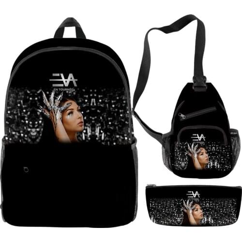 EVA Queen Kawaii Print School Backpack Set 3 Pieces Boys Girls Backpacks Travel Crossbody Bag Pencil Case Kids Backpack