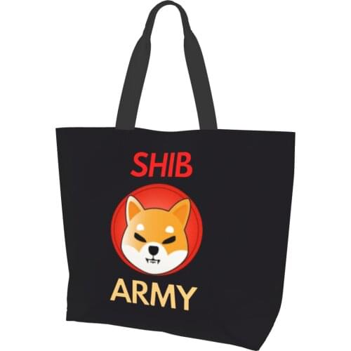 Shib Coin Shib Army Shiba Inu Crypto Canvas Bag Woman Shoulder Bag Shib Army Ins Shoppers Bag