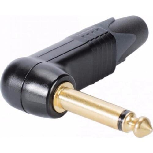 Neutrik NP2RX-B 2 pole 1/4" right-angle phone plug 2 Pole 6.5mm Stereo Jack Plug Neutrik 6.35mm plugs