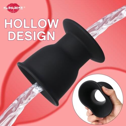 Silicone Hollow Big Butt Plug Anal Sleeve Sex Toys For Women 18 Buttplug Enema Douche Dilator Speculum Erotic Bdsm Female Shower