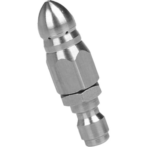 1/4inch Quick Plug Drain Hose Nozzle Stainless Back Wear Pressure Washer Drain Jetter Spray Nozzle Drain Sewer Cleaning Jetter