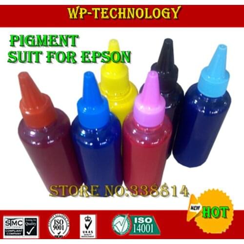 [6color Pigment]Compatible pigment refill ink specialized suit for EPSON 6 color printer ,High quality, BK C M Y LC LM