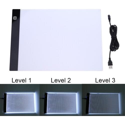 A4 Size Dimmable Led Light Pad Eye Protection Diamond Embroidery Storage Box for Diamond Painting Rhinestones Can adjust light