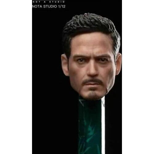 Tony 1/12 Stark Nota Studio Head Sculpt For 6" Male Action Figure Body Toy
