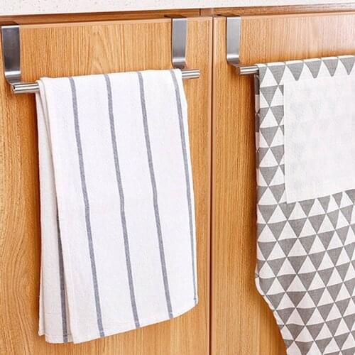 Towel Racks Over Door Towel Rack Bar Hanging Holder Kitchen Cabinet Shelf Rack home organizer bathroom towel hanger hook rack