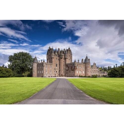 VinylBDS Scenery Studio Background Retro Building Sunny Sky Photographic Background No Wrinkles Backdrops For Photography