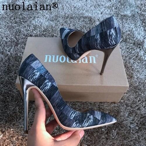 Women Pump Faux Suede Basic Sandals Solid Colors Shoe Slip On High Heels 8 10 12CM Sandal Femme Sexy Pumps Woman High Heel Shoes