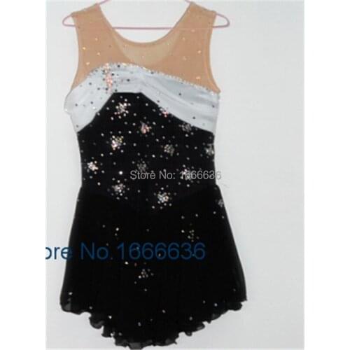 2016 Custom Ice Skating Dresses For Girls New Brand Vogue Figure Skating Competition Dress For Girls DR3028