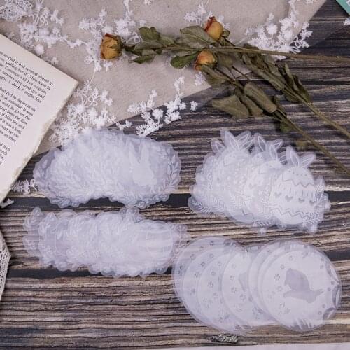 32sheets/pack Katyusha Series Hollow Lace Paper Memo Pad Retro Transparent Message Note Butter Paper Memo Notepad