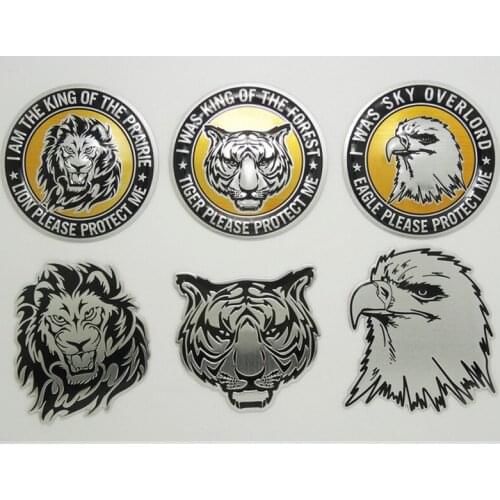 3D Car Metal Adhesive Badge Logo Decal Eagle Lion Tiger Animal Sticker car Styling Accessories Auto Vinyl Funny Car Stickers