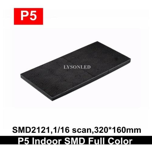 LYSONLED 40pcs/lot Wholesale P5 Indoor SMD2121 320*160mm Full Color display Module 64*32pixels, RGB Panel