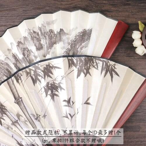 Antique folding fan folding fan Chinese style boys domineering disco dancing complex classical Hanfu portable