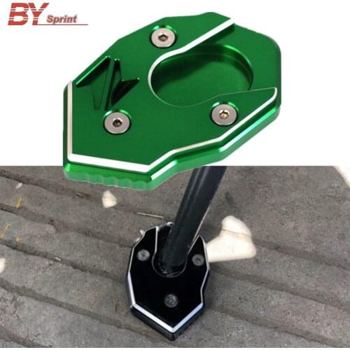 Motorcycle CNC Side Stand Enlarger Kickstand Extension Pad Plate For Kawasaki Z250 Z300 Z800 Z1000 SX ZX10R ER6N NINJA650