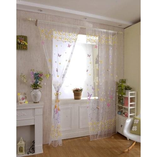 Colorful Small Butterfly Offset Printing Window Screen Flocking Window Screen