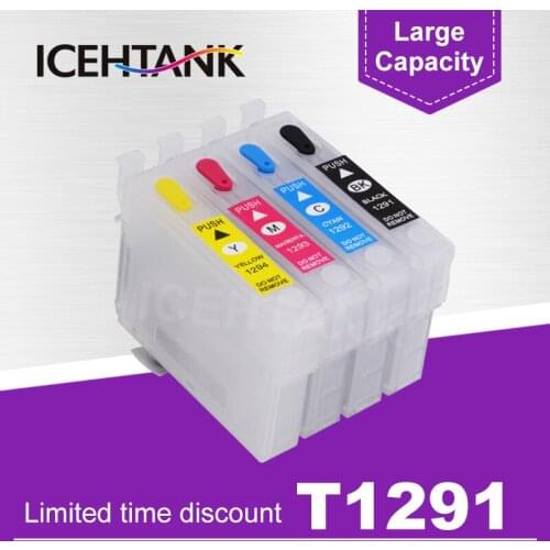 ICEHTANK T1291 Refill Ink Cartridge For Epson Stylus SX230 SX235W SX420W SX425W SX430W SX435W SX438W Printer