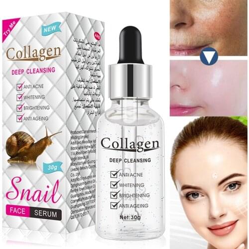Collagen Serum Cosmetics Snail Recovery Brightening Serum and Anti-Wrinkle Skin Tightening and Whitening Improvement