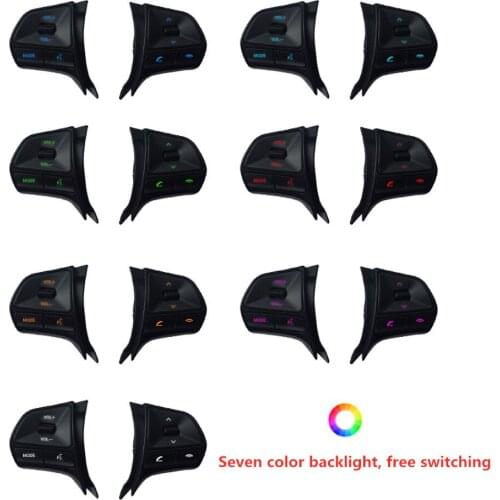 For KIA RIO k2 2012-2014 Multifunctional steering wheel control button, Audio ,channel and bluetooth Seven color free switching