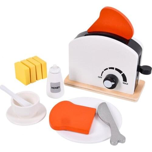 Simulation Toasters Bread Breakfast Maker Machine Toy Kitchen Play Scene Gift