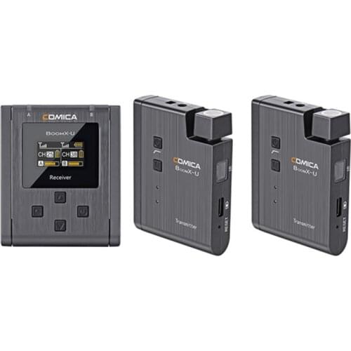Comica BoomX-U Broadcasting-Level Multi-functional 120m transmission distance Mini UHF Wireless Microphone