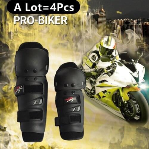 4Pcs/Lot New PRO-BIKER Motorcycle Knee Pads Elbow Pads Motocross Racing Knee Guards MX Roller skating Knee Pads Hot Sale