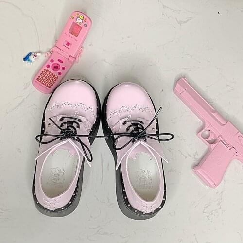 2021 new Monster Hunt original girl round head Punk Spice Girls platform shoes for girls anime shoes