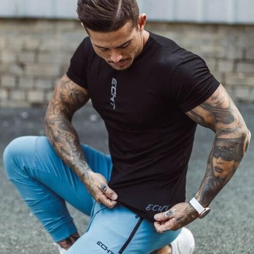 New Brand Men Tshirt Compression Fitness Tights Running Shirt Gyms Blouse Yoga Sport Wear Exercise Muscle Sport Mans T-Shirt
