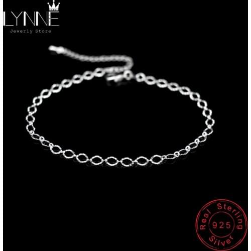 New Fashion Exquisite Small Egg Shaped Ankle Chains 925 Sterling Silver Simple Chain Anklets For Women Jewelry Anklet Bracelet