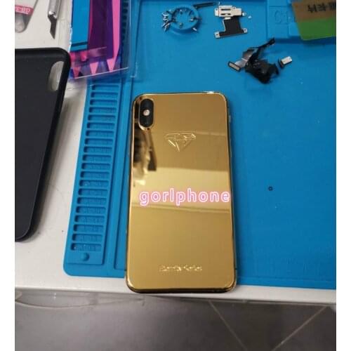 Plating gold for Phone XS replacement housing real gold plated and rose gold plated back housing for phone xs