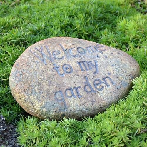 Retro Pottery Clay Welcome To My Garden Stone Sign American Home Garden Decor Welcome Symbol Plaques