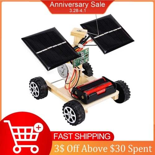 DIY Solar Car Wireless Remote Control Vehicle Model Children Kids Toy Gift Student Science Project Experimental Mterials
