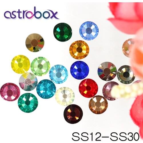 SS12-SS30 Flatback Iron On Hotfix Rhinestones AB Crystal Clear Hot Fix Stones Glitter Gems Strass For Clothes Motif Designs