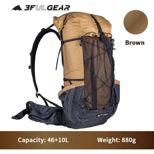 3F UL GEAR QIDIAN PRO 46+10L 880G Ultralight Backpack UHMWPE Durable Waterproof Outdoor Comfortable Camping Bag Thick Belt
