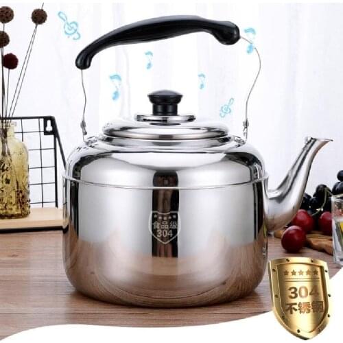 Thickened large capacity kettle domestic gas whistle function stainless steel teapot suitable for induction cooker