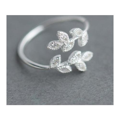Punk Vintage Crystal Leaf Rings For Women Charming Ring Bohemian Wedding Fashion Jewelry Party Gifts 2020