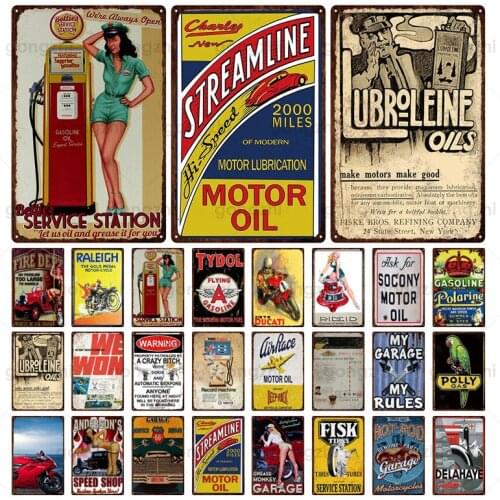My Garage My Rules Vintage Metal Tin Sign Motorcycle Oil Retro Plaque Art Poster Decoration Plate Garage Bar Club Wall Sticker