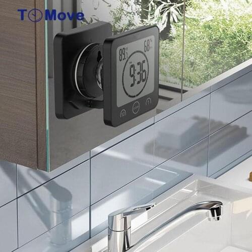 LCD Waterproof Shower Clock Digital Bathroom Clocks Timer Temp Shower Watches Wall Clock Home Decoration Accessories relojes