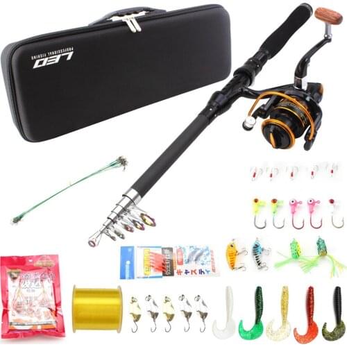 High Carbon 1.8m-3.0m telescopic fishing rod and Reels fishing bag Fishing tools set Travel Fishing Tackle Outdoor sports fish