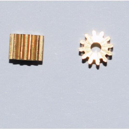 10/100pcs 12teeth 2.3 hole copper gear Metal wear gear/DIY toy accessories/technology model parts/baby toys for children